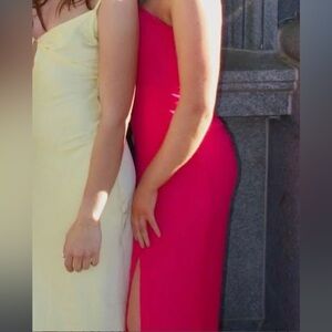 Superdown Asher Strapless Dress in Pink